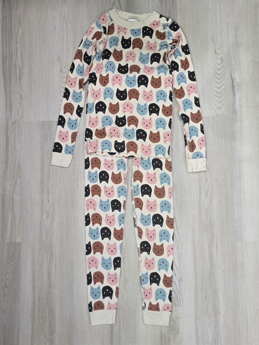 Hanna Andersson 100% Organic Cotton Cat Pajamas Size 10